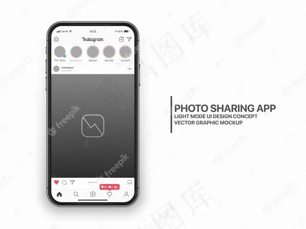社交媒体模拟用户界面ux模板布局eps,ai矢量模版下载