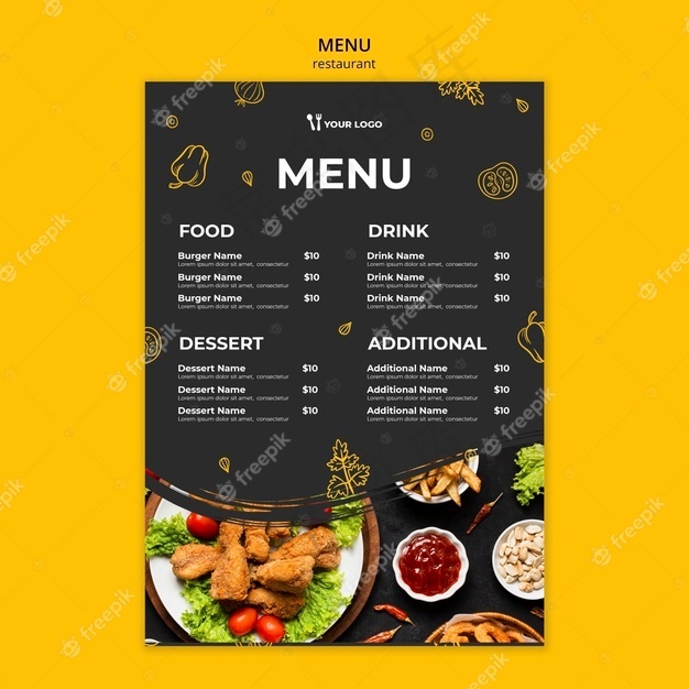 餐厅菜单模板psd模版下载