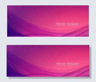 抽象多彩的波浪旗帜banner优雅的设计