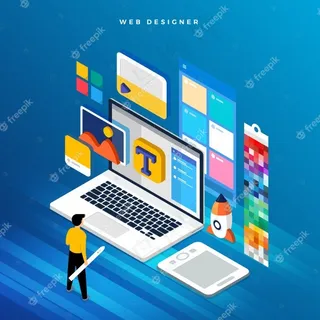 等距概念韦伯。插图。网站布局设计。