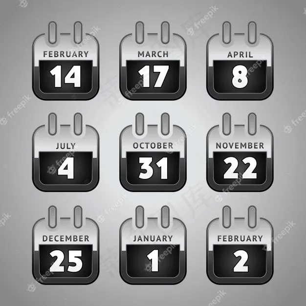 设置web日历图标eps,ai矢量模版下载