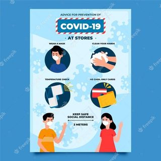 商店冠状病毒预防海报