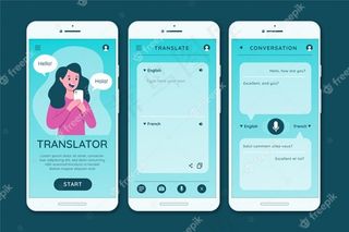 翻译器应用程序屏幕集合
