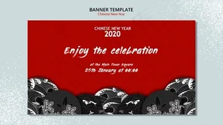 春节横幅banner概念