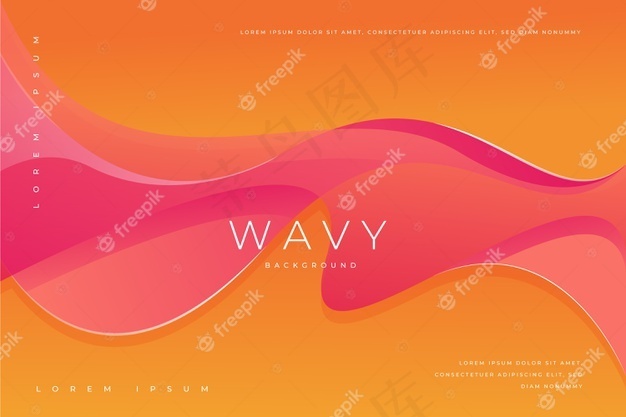 彩色波浪形抽象墙纸