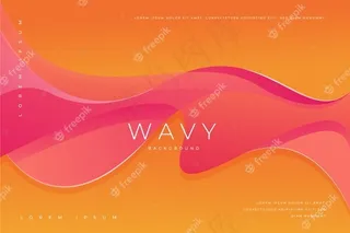 彩色波浪形抽象墙纸