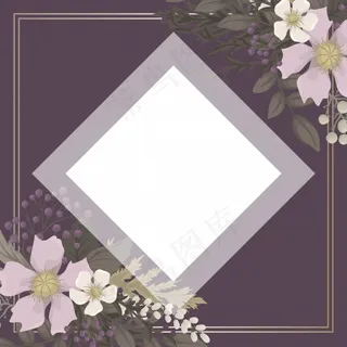 背景花-红色,浅蓝色,白色花环 背景花-红色,浅蓝色,白色花环