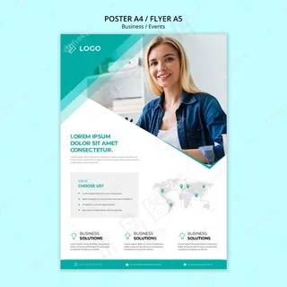 带海报的商业推广模板