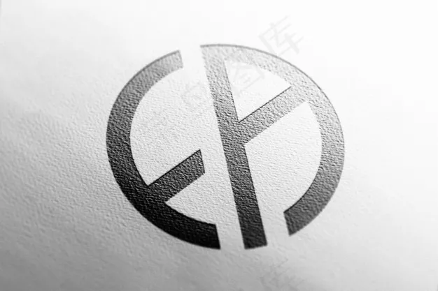 徽标模型样机特写白皮书psd模版下载