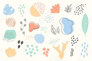 手绘抽象有机形状背景