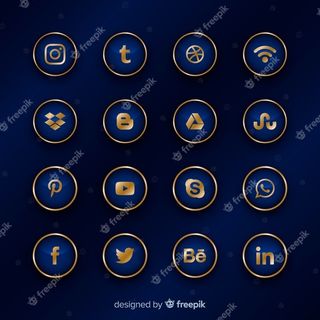 豪华社交媒体标志系列
