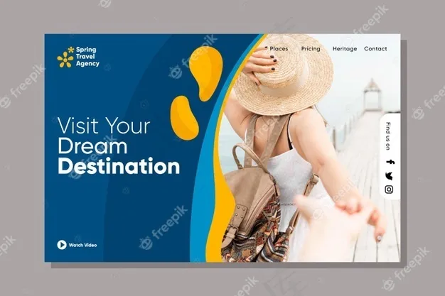 旅游销售网页模板eps,ai矢量模版下载