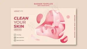 皮肤治疗概念横幅banner模板