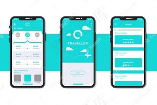 极简旅行预订应用程序界面模板