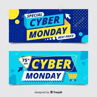 平面设计的网络星期一横幅banner