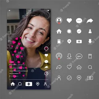 带图标的Tiktok界面