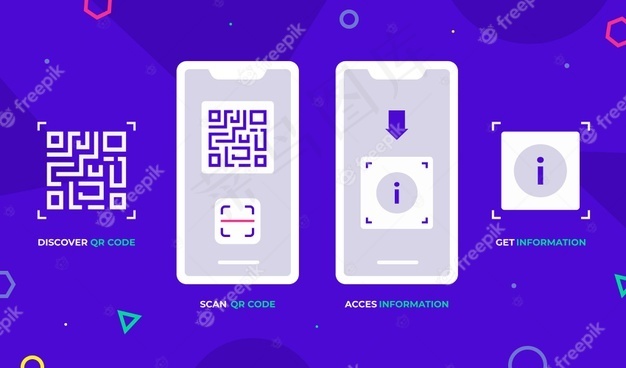 智能手机二维码扫描步骤eps,ai矢量模版下载