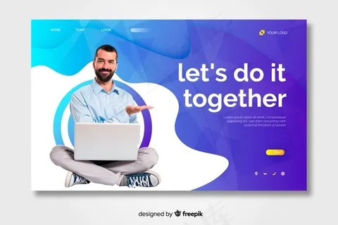 带照片的商务登录页