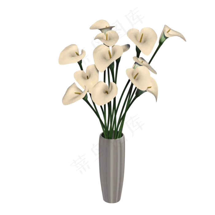 一个马蹄莲的花瓶(3000X3000(DPI:72))psd模版下载