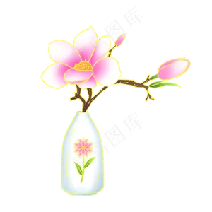 新中式国潮风花朵