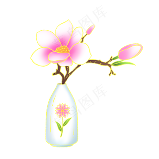 新中式国潮风花朵