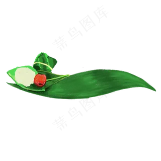 免扣卡通绿色粽子