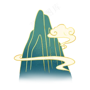 古风水墨金线山水