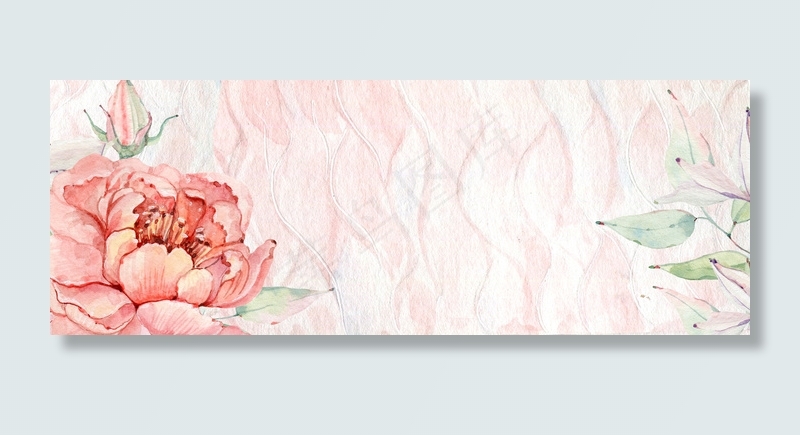 小清新文艺花卉水彩底纹背景