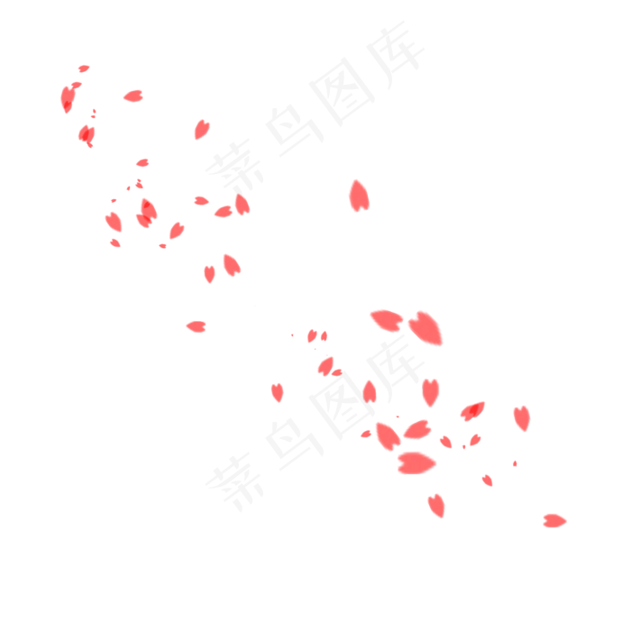 粉色漂浮樱花花瓣(2000*2000px)psd模版下载