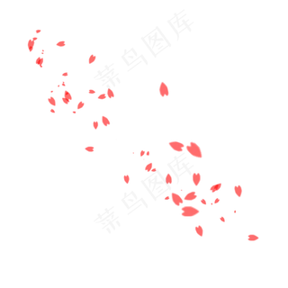 粉色漂浮樱花花瓣