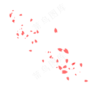 粉色漂浮樱花花瓣