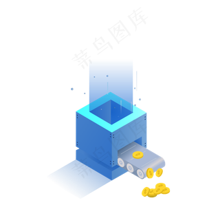 矢量手绘卡通金币,免抠元素