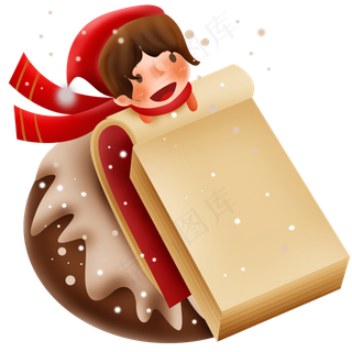 日历本和小朋友,免抠元素