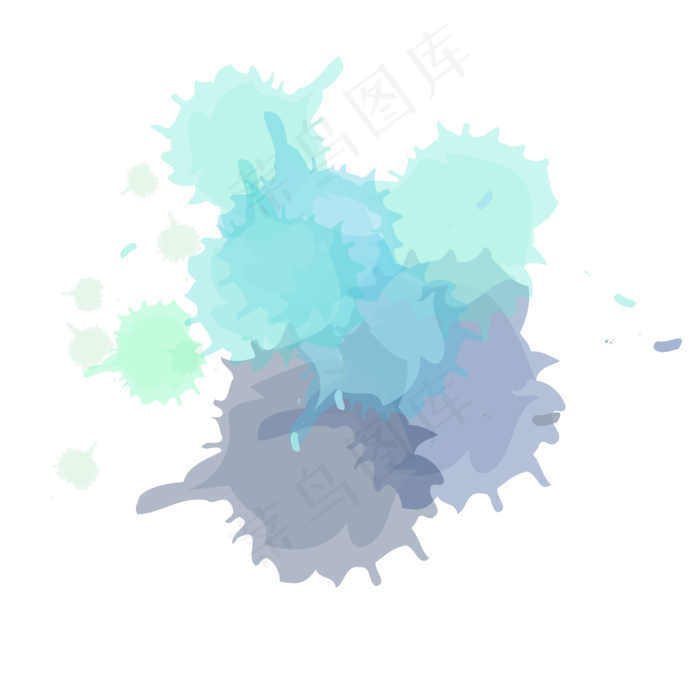 水彩墨迹矢量图可商用元素