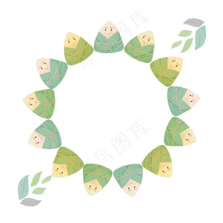 卡通可爱创意粽子边框 卡通可爱创意粽子边框