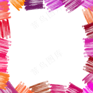 油画涂鸦笔触边框