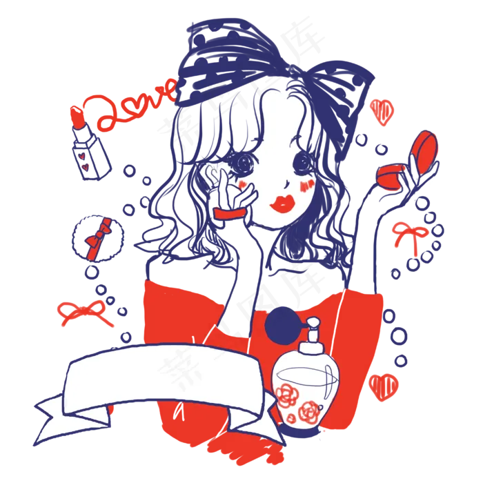 双十一淘宝双十二天猫淘宝少女剁(4000X4000(DPI:300))psd模版下载
