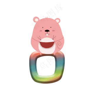 2020可爱老鼠肥鼠数字零,免抠元素