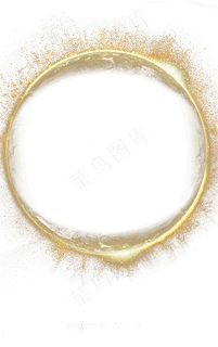 金色圆形金粉边框黑金设计素材,免抠元素