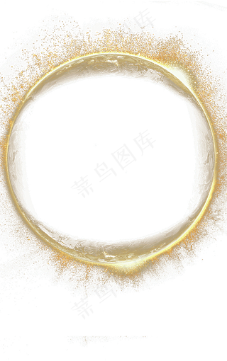 金色圆形金粉边框黑金设计素材,免抠元素