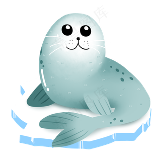 一只海豹动物,免抠元素