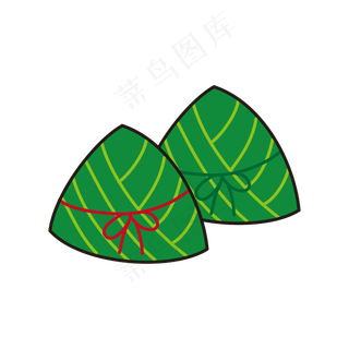 矢量手绘卡通粽子