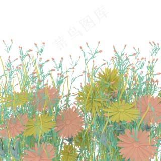 c4d立体小清新花海免费下载