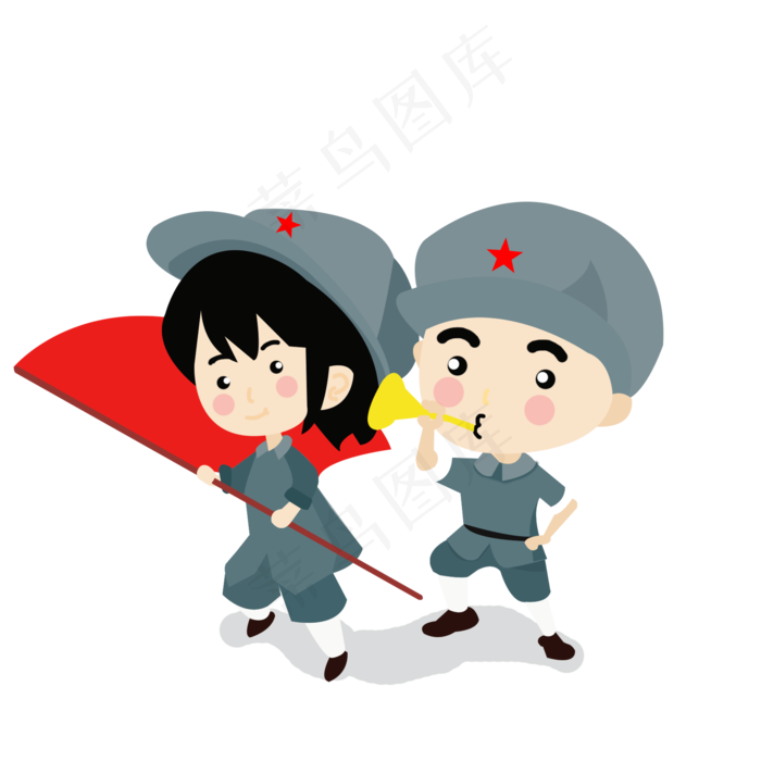 创意红军建党节素材