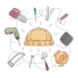 手绘五一劳动节矢量素材