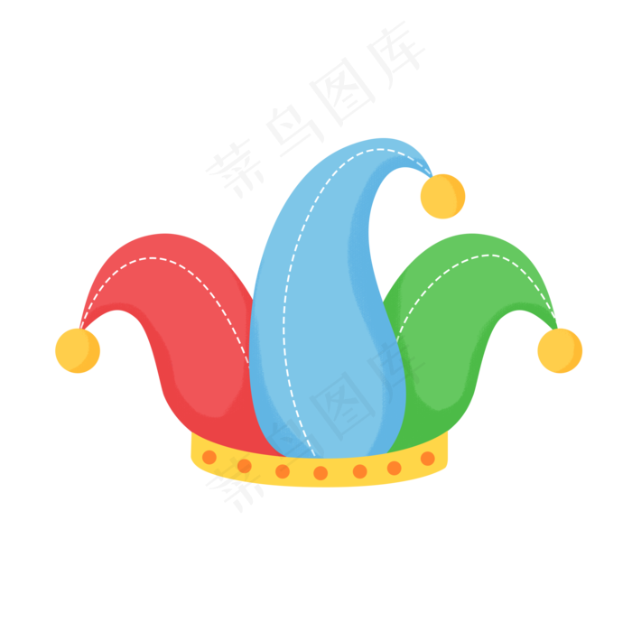 愚人节小丑帽子彩色帽子,免抠元素