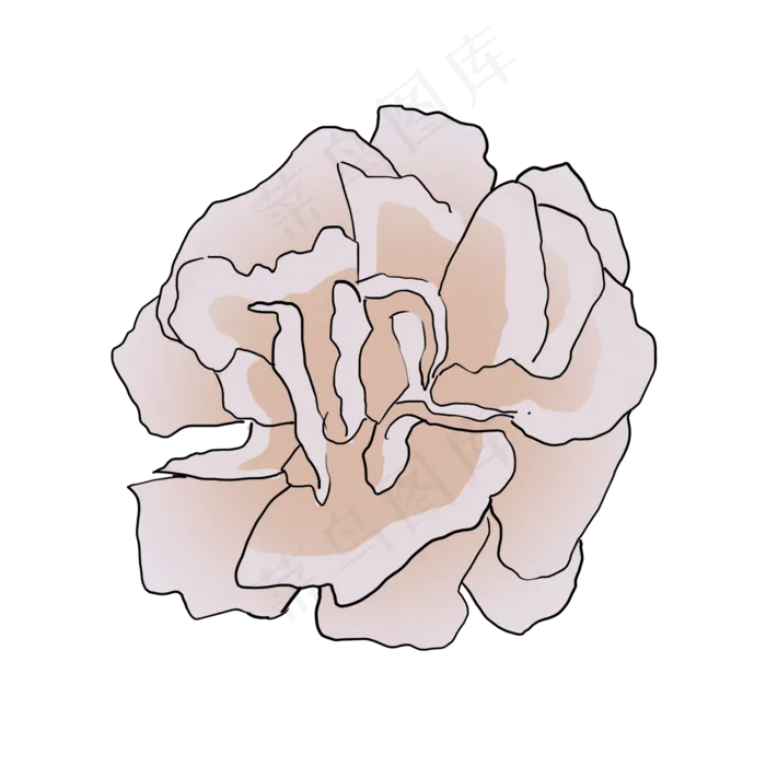 白色好看的康乃馨母亲节(2000X2000(DPI:300))psd模版下载