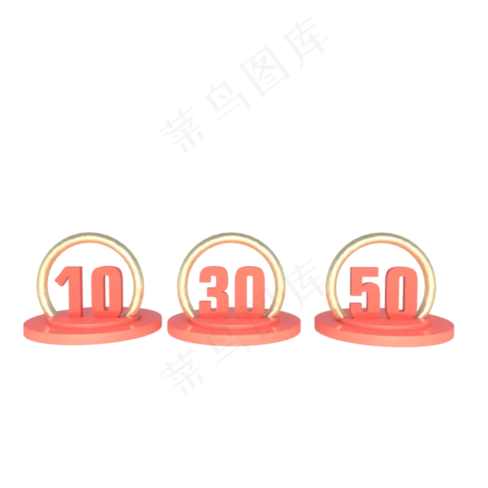 C4D母亲节珊瑚色金色优惠券(2000*2000px 300 dpi )
