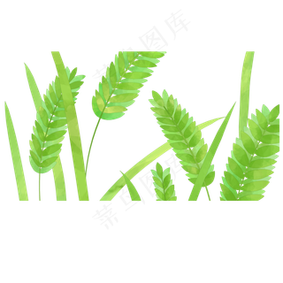 春天嫩色小草免抠图