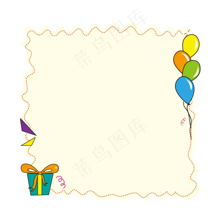 气球儿童节边框(3000X2000(DPI:299))ai矢量模版下载